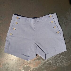 Banana Republic Navy Striped High Waist Sailor Shorts